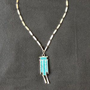 Vintage Whiting Davis Faux Turquoise Necklace